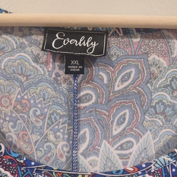 Everlily Multicolored Print sleeveless dress Size XXL - Picture 3 of 5